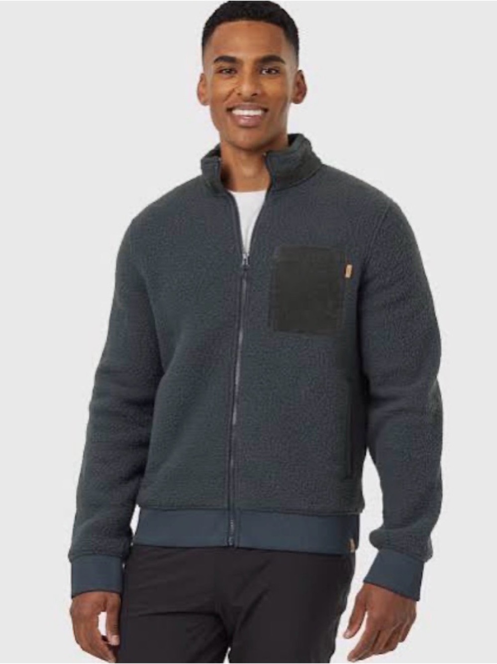 tentree EcoLoft Pocket Full Zip Fleece Jacket Gray (Men’s Small)